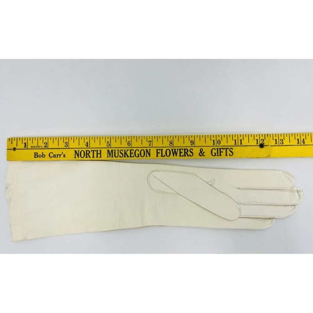 Vintage Grandoe Soapable Leather Gloves Size 6 1/2 Slik Lined